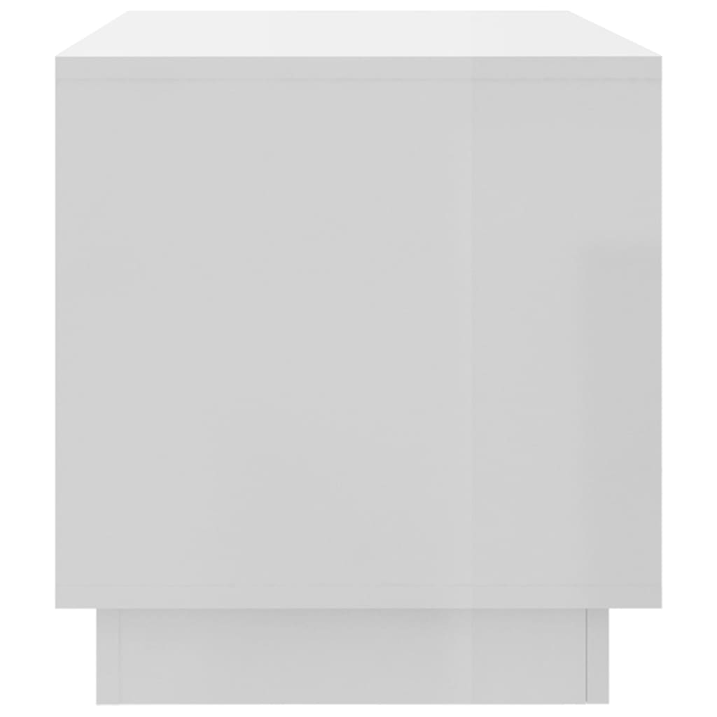 vidaXL telerikapp, kõrgläikega valge, 102 x 41 x 44 cm, puitlaastplaat