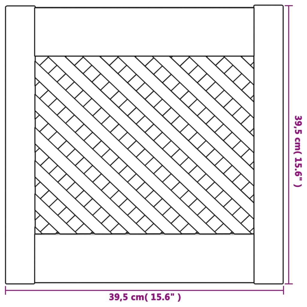 vidaXL kapiuksed, võrega disain 2 tk, 39,5 x 39,5 cm, männipuit