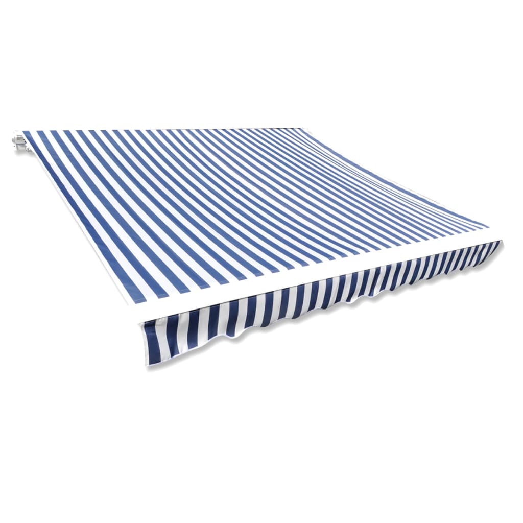 vidaXL varikatuse riie sinine ja valge 3 x 2,5 m (ilma raamita)
