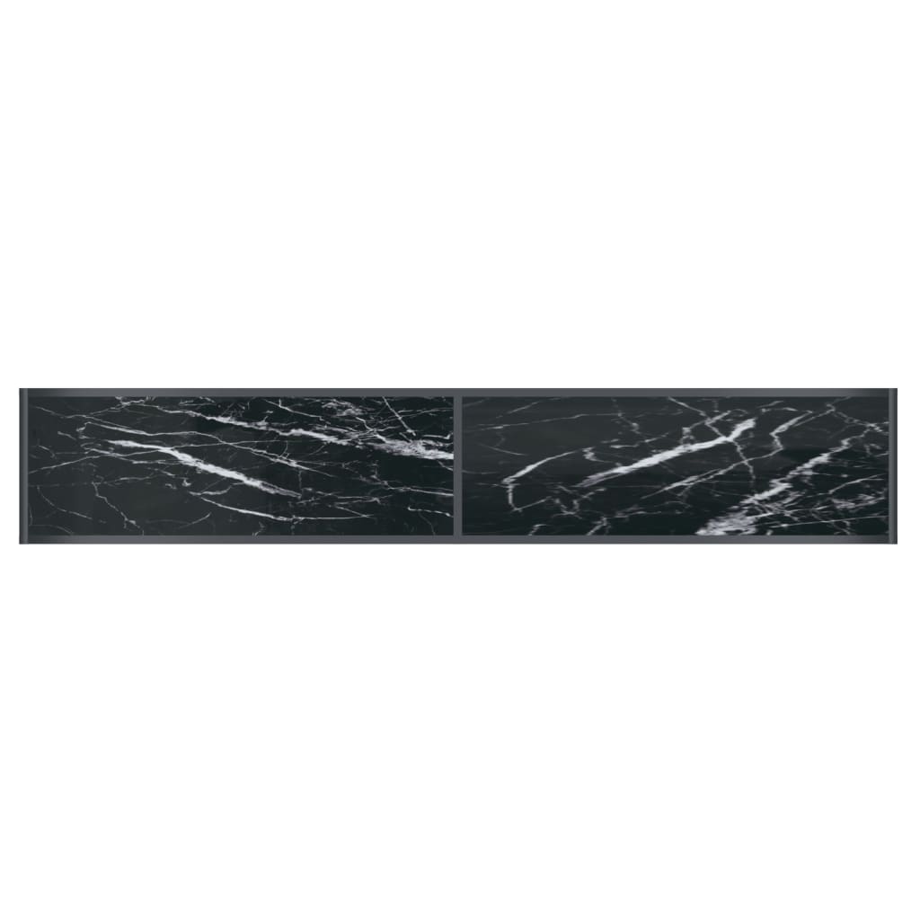 vidaXL konsoollaud, must, 200 x 35 x 75,5 cm, karastatud klaas