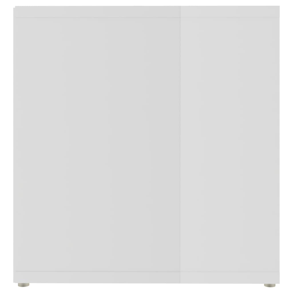vidaXL telerikapp, kõrgläikega valge, 72x35x36,5 cm, puitlaastplaat
