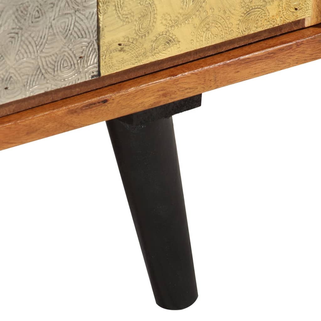 vidaXL ustega telerikapp, 112 x 30 x 40 cm, akaatsiapuit ja metall