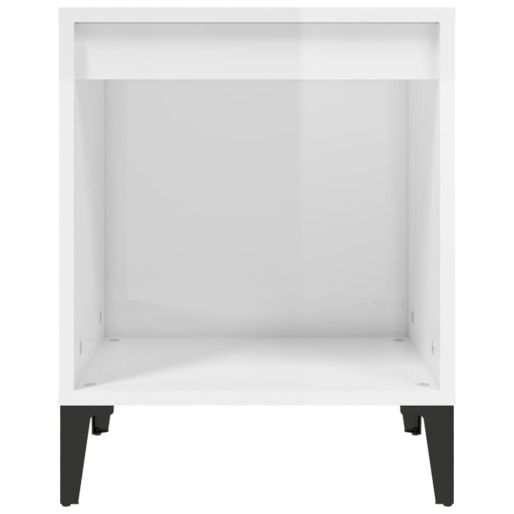vidaXL öökapp, kõrgläikega valge, 40 x 35 x 50 cm
