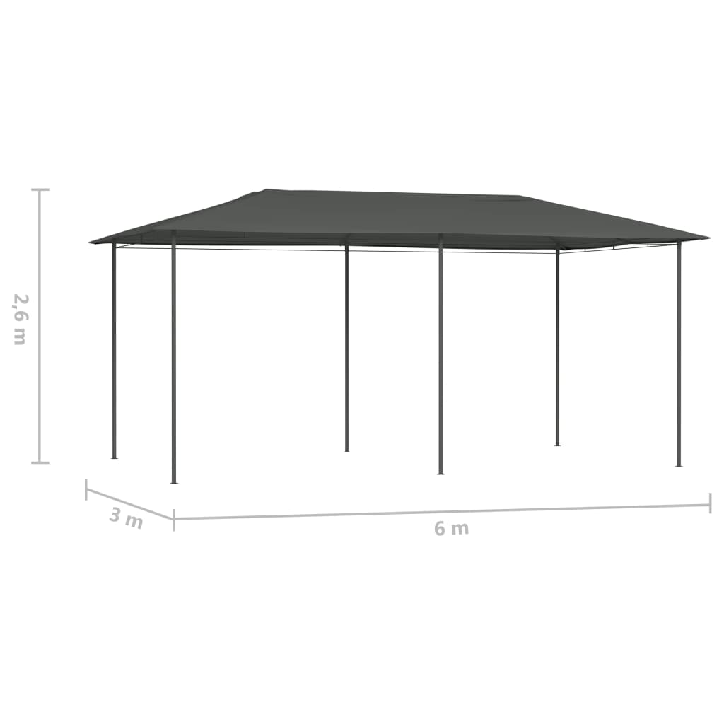 vidaXL lehtla 3 x 6 x 2,6 m, antratsiithall 160 g/m²