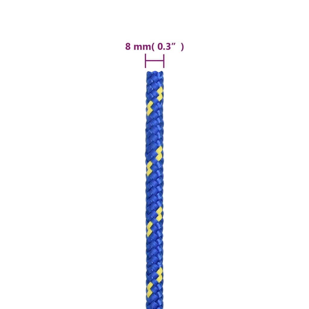 vidaXL paadiköis, sinine, 8 mm, 50 m, polüpropüleen