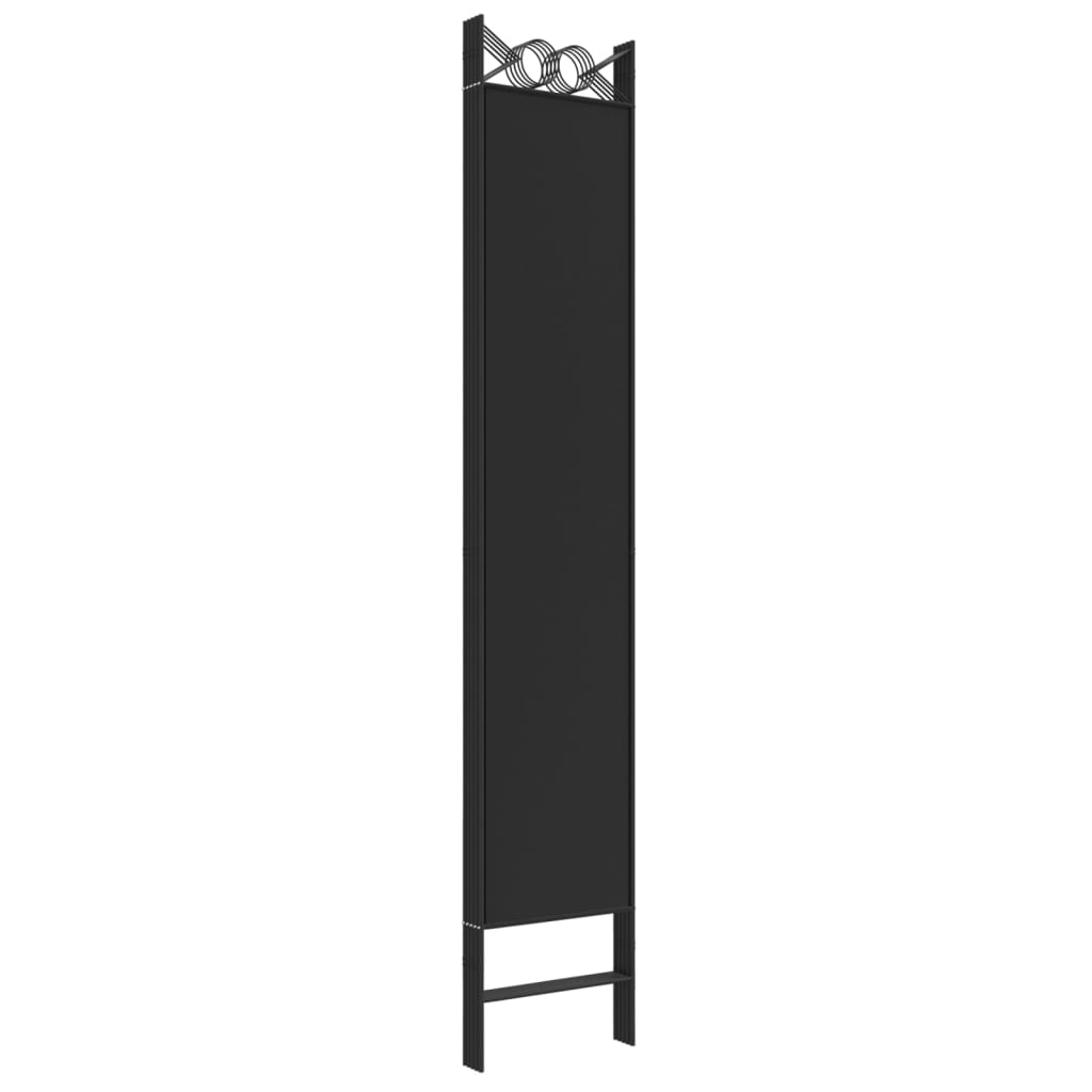 vidaXL 5 paneeliga ruumijagaja, must, 200x220 cm, kangas