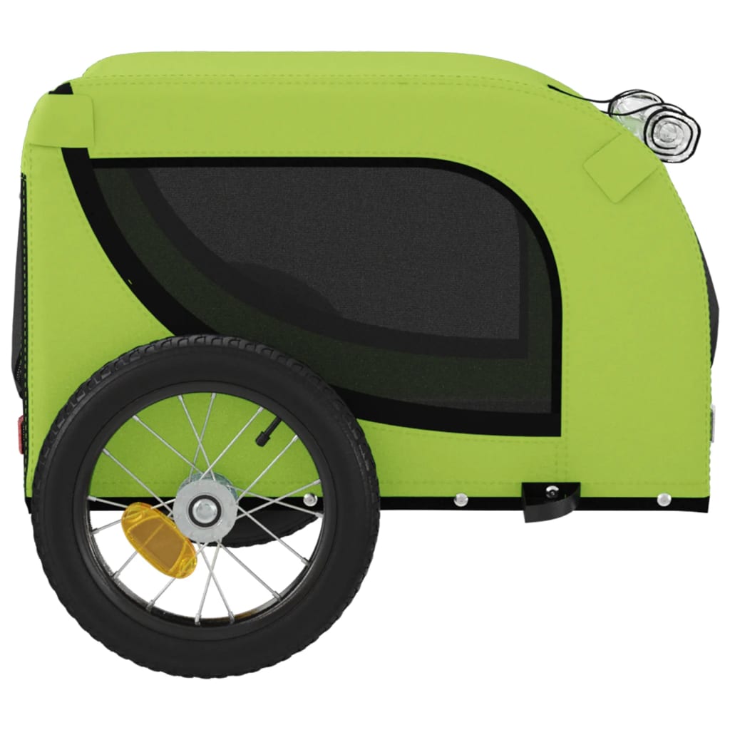 vidaXL lemmiklooma ratta järelkäru, roheline, must, oxford kangas/raud