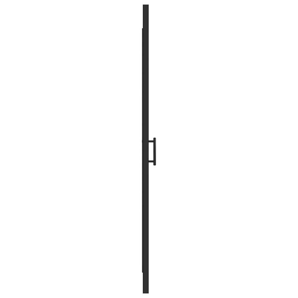 vidaXL dušinurga uks, 91 x 195 cm, poolmatt karastatud klaas, must