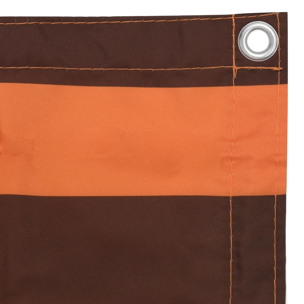 vidaXL rõdusirm, oranž ja pruun, 75 x 600 cm, oxford-kangas