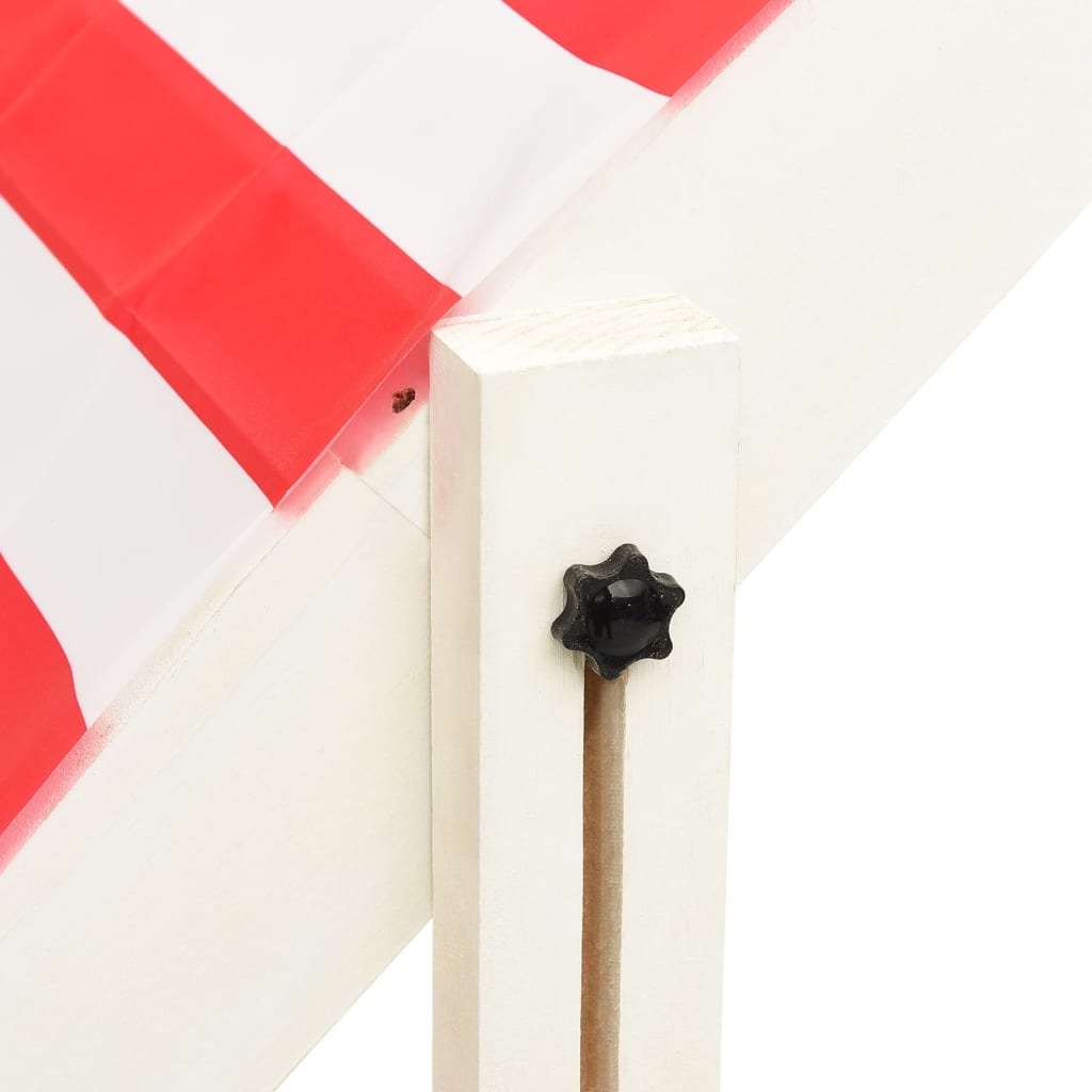 vidaXL liivakast reguleeritava katusega, kuusk, valge ja punane, UV50