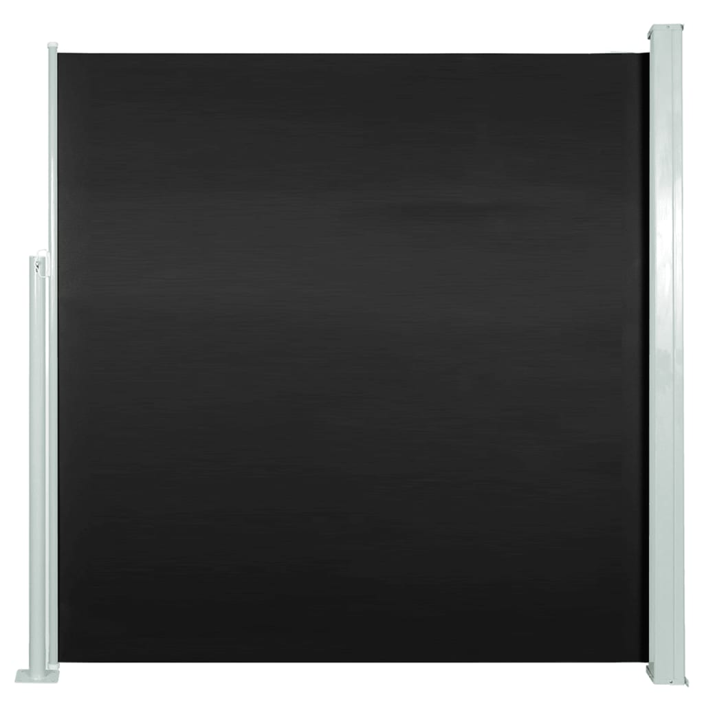 vidaXL lahtitõmmatav külgsein, 140 x 300 cm, must
