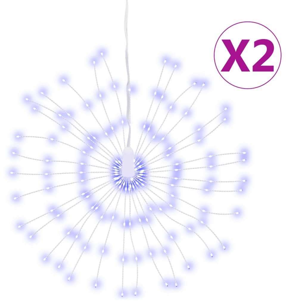 vidaXL jõulutuli 140 cm, LEDid, 2 tk, sinine, 17 cm