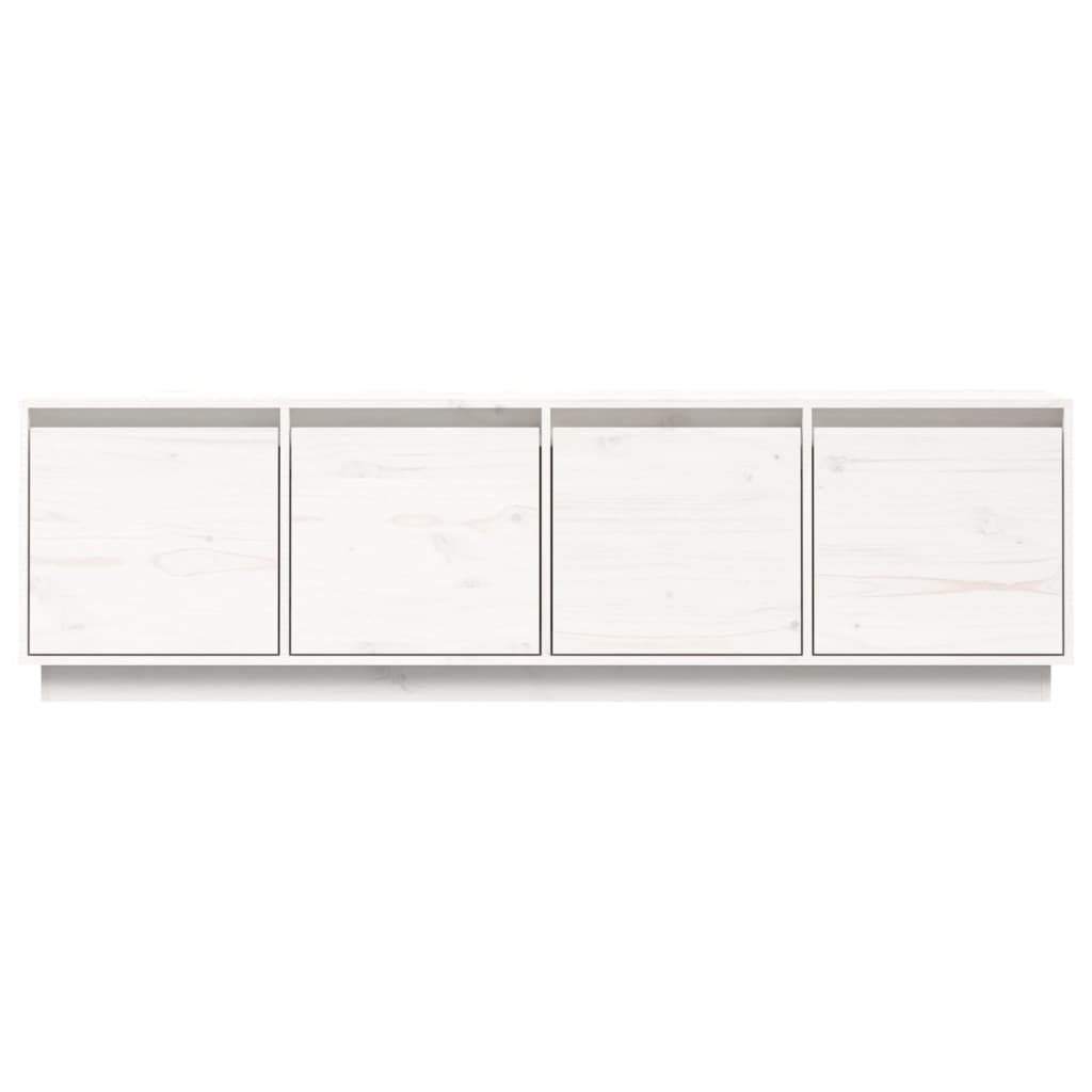 vidaXL telerikapp, valge, 156 x 37 x 45 cm, männipuit