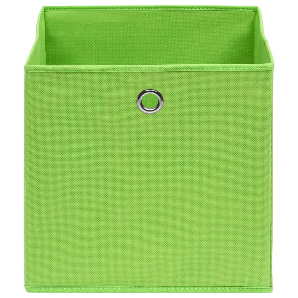 vidaXL mittekootud kangast hoiukastid 10 tk, 28 x 28 x 28 cm, roheline