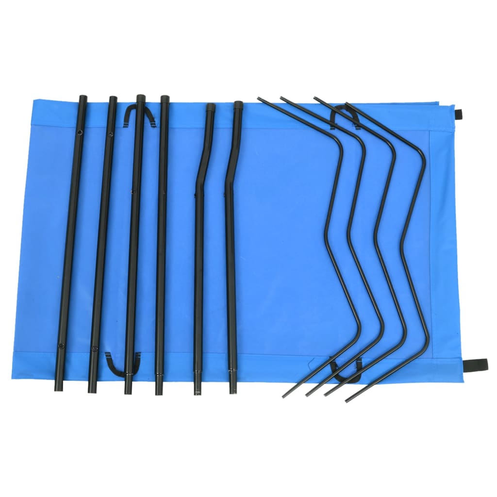 vidaXL matkavoodid, 2 tk, 180x60x19 cm, oxford-kangas ja teras, sinine