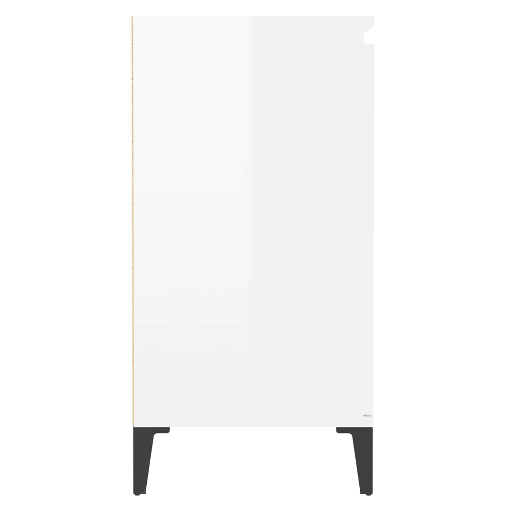 vidaXL puhvetkapp kõrgläikega valge 60x35x70 cm, puitlaastplaat