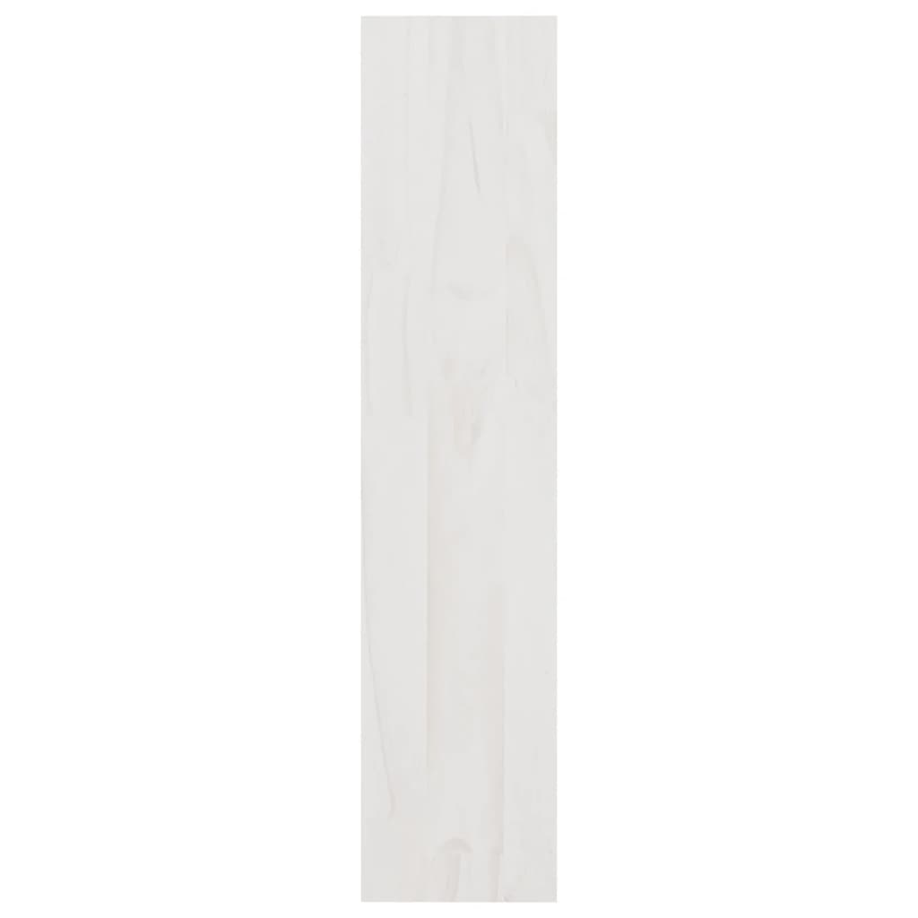 vidaXL raamaturiiul/ruumijagaja, valge, 100x30x135,5 cm, täismännipuit