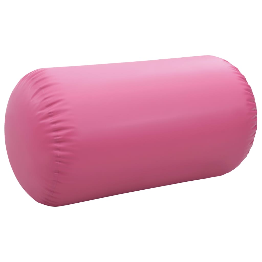 vidaXL täispumbatav võimlemisrull pumbaga 120x75 cm PVC roosa