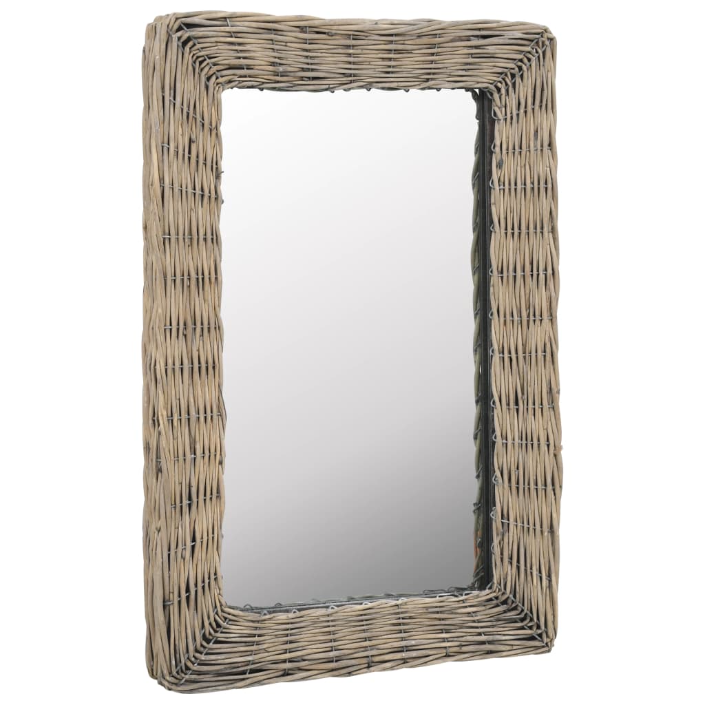 vidaXL vitstest raamiga peegel 40 x 60 cm pruun