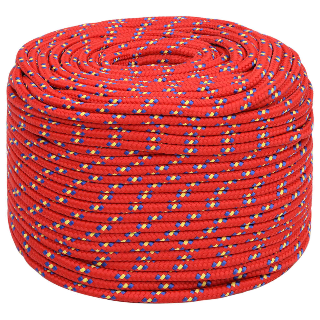 vidaXL paadiköis, punane, 10 mm, 500 m, polüpropüleen