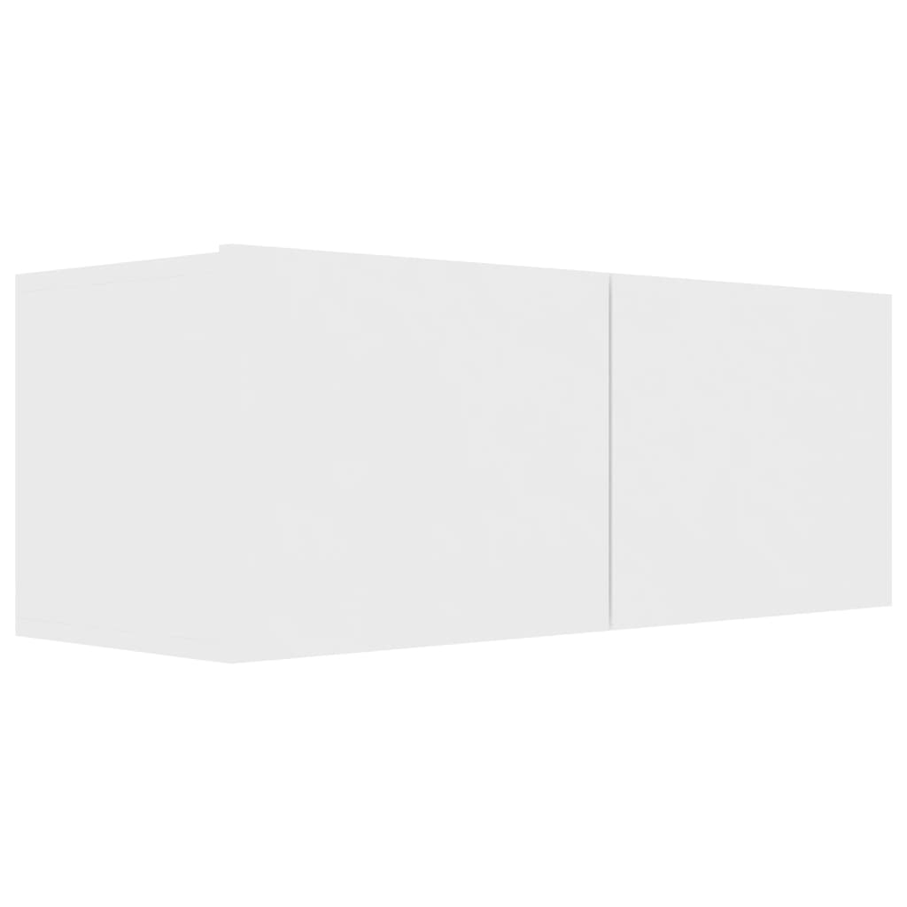 vidaXL 2-osaline telerikappide komplekt, valge, puitlaastplaat