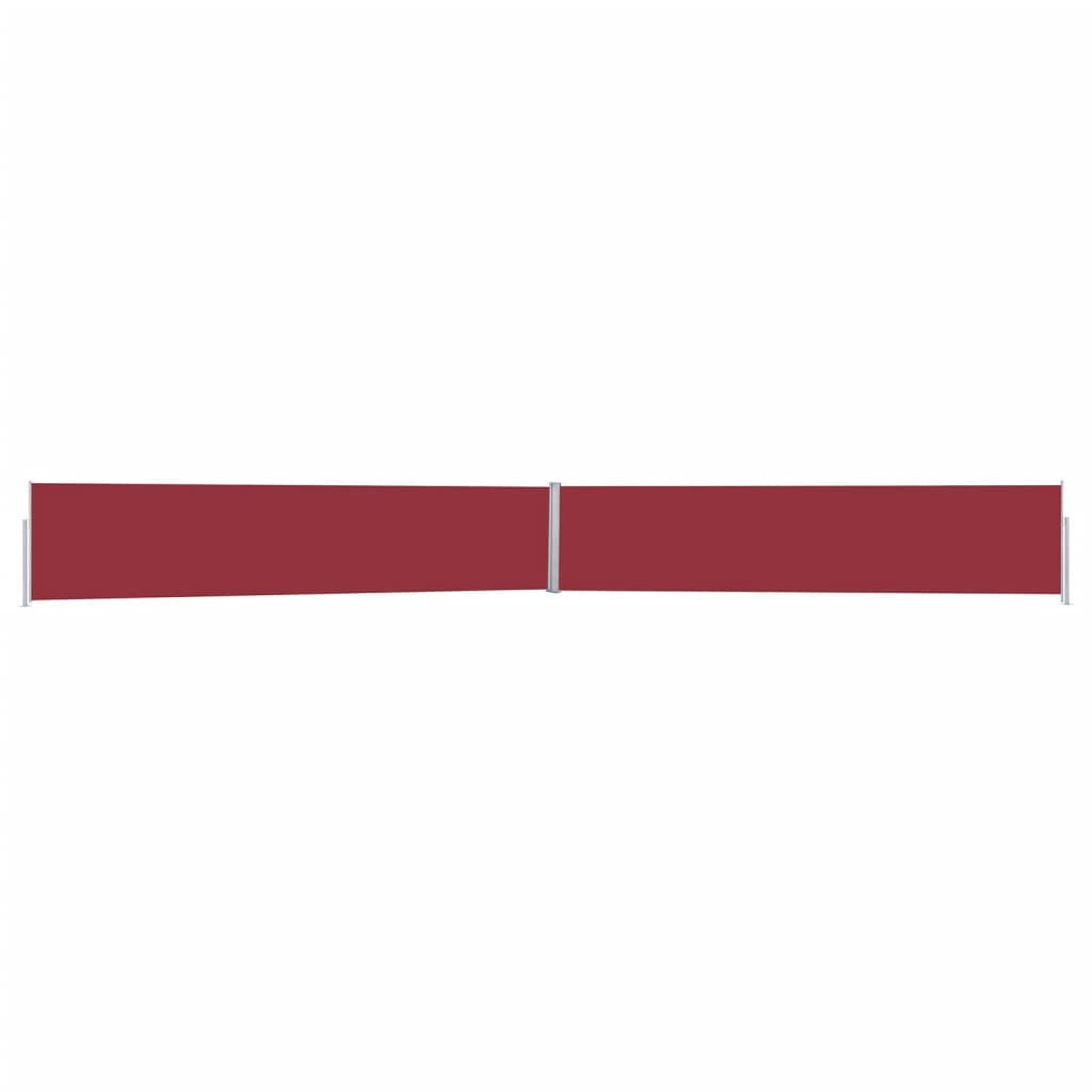 vidaXL lahtitõmmatav terrassi külgsein, 170 x 1200 cm, punane