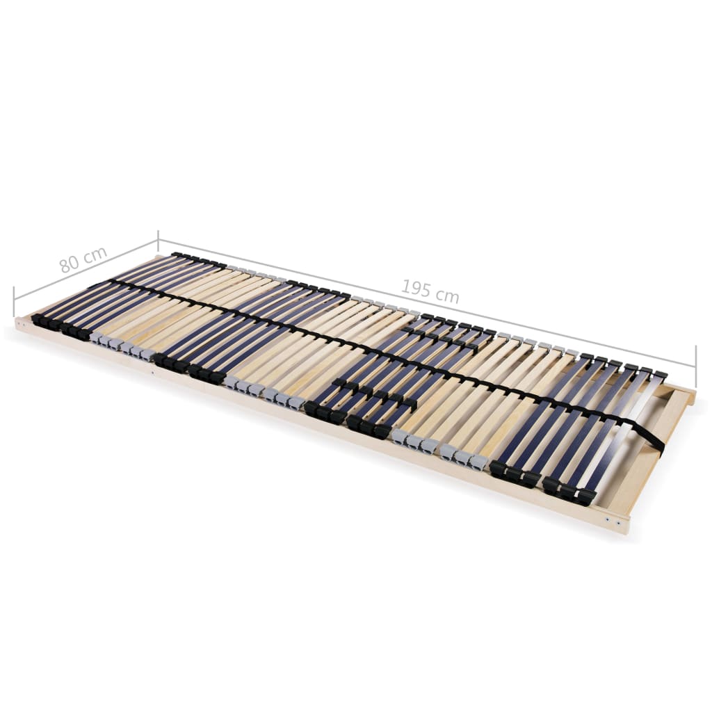 vidaXL lippidega voodi aluspõhi, 42 liistu, 7 piirkonda, 80 x 200 cm