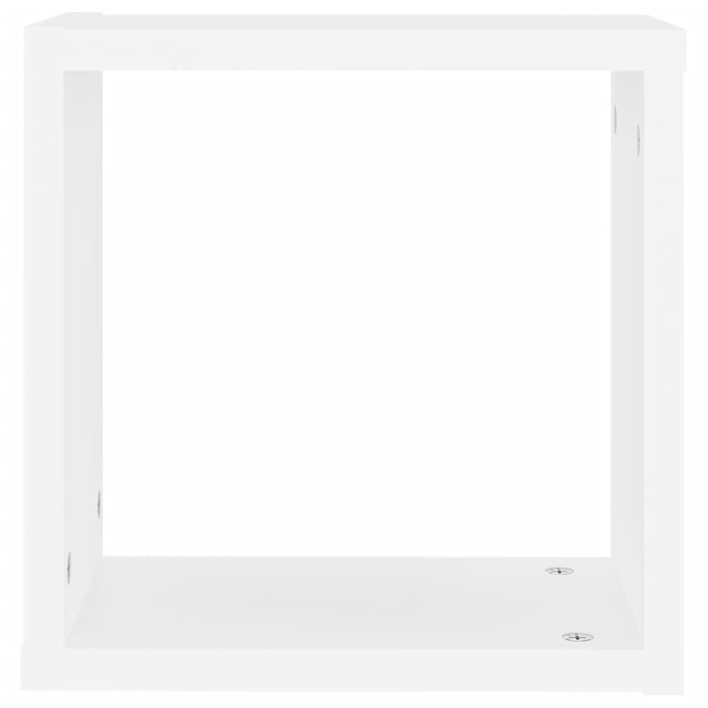 vidaXL kuubikukujulised seinariiulid 2 tk, valge, 30 x 15 x 30 cm