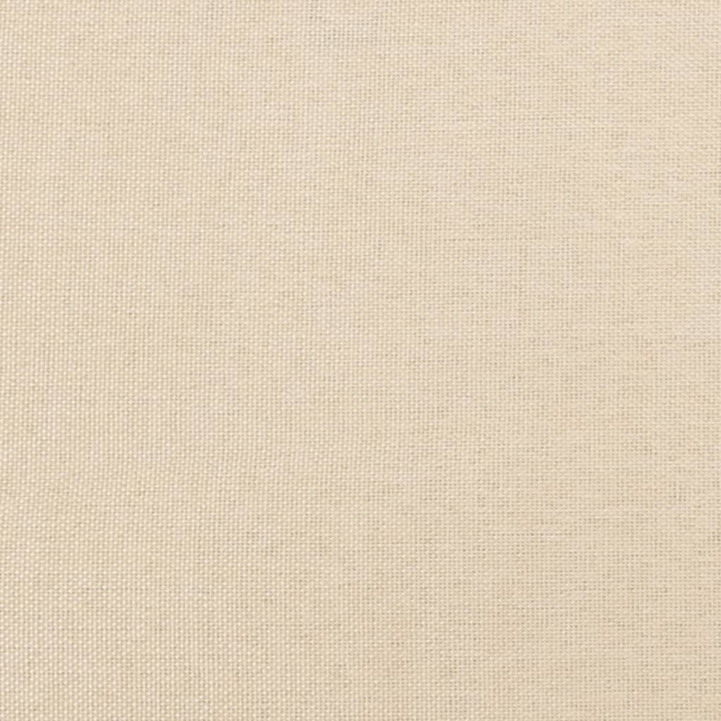 vidaXL voodipeats servadega, kreemjas, 183x16x118/128 cm, kangas