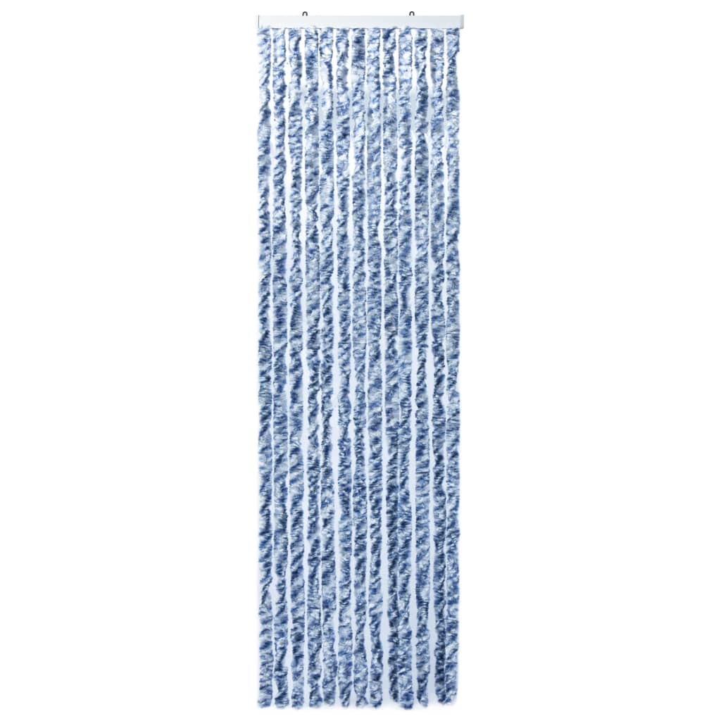 vidaXL putukakardin sinine, valge ja hõbedane 56 x 185 cm šenill
