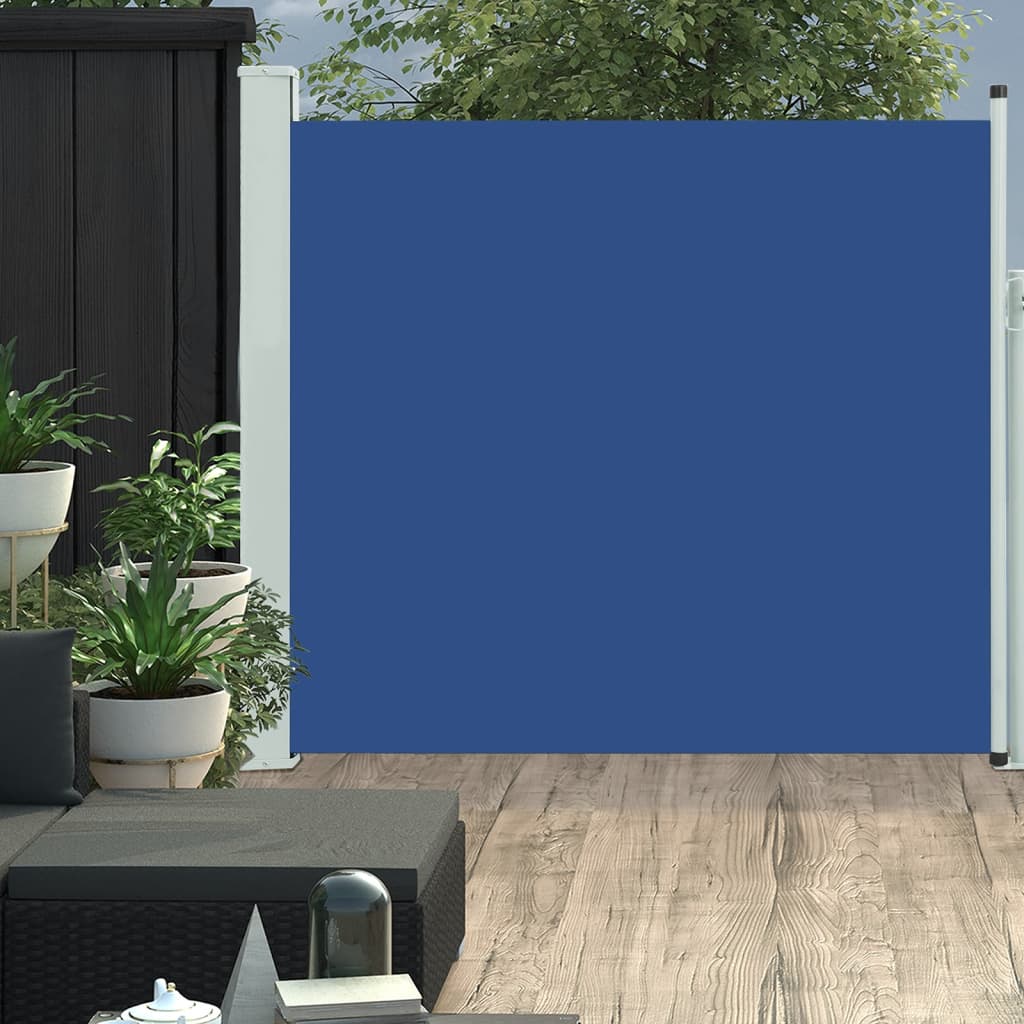 vidaXL lahtitõmmatav terrassi külgsein, 170x300 cm, sinine
