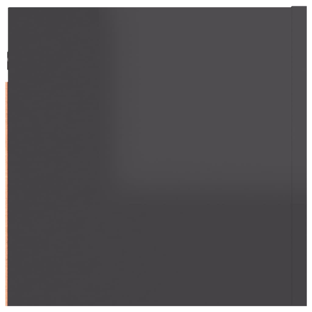 vidaXL öökapid 2 tk, kõrgläikega hall 30,5x30x30 cm, puitlaastplaat