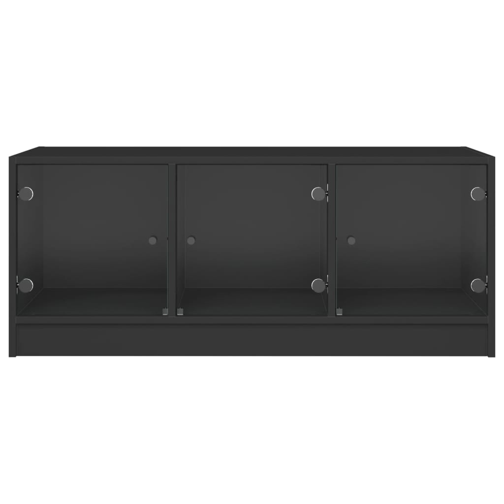 vidaXL kohvilaud klaasustega, must, 102 x 50 x 42 cm