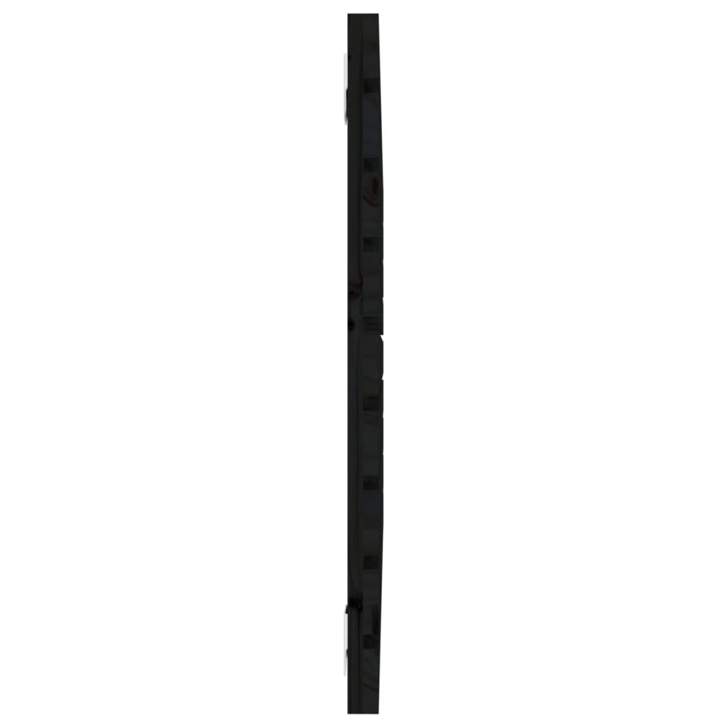 vidaXL seinale kinnitatav voodipeats, must, 81x3x63 cm, männipuit
