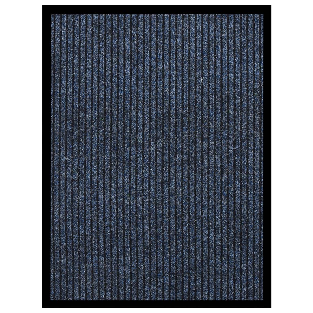 vidaXL uksematt, triibuline, sinine, 60 x 80 cm