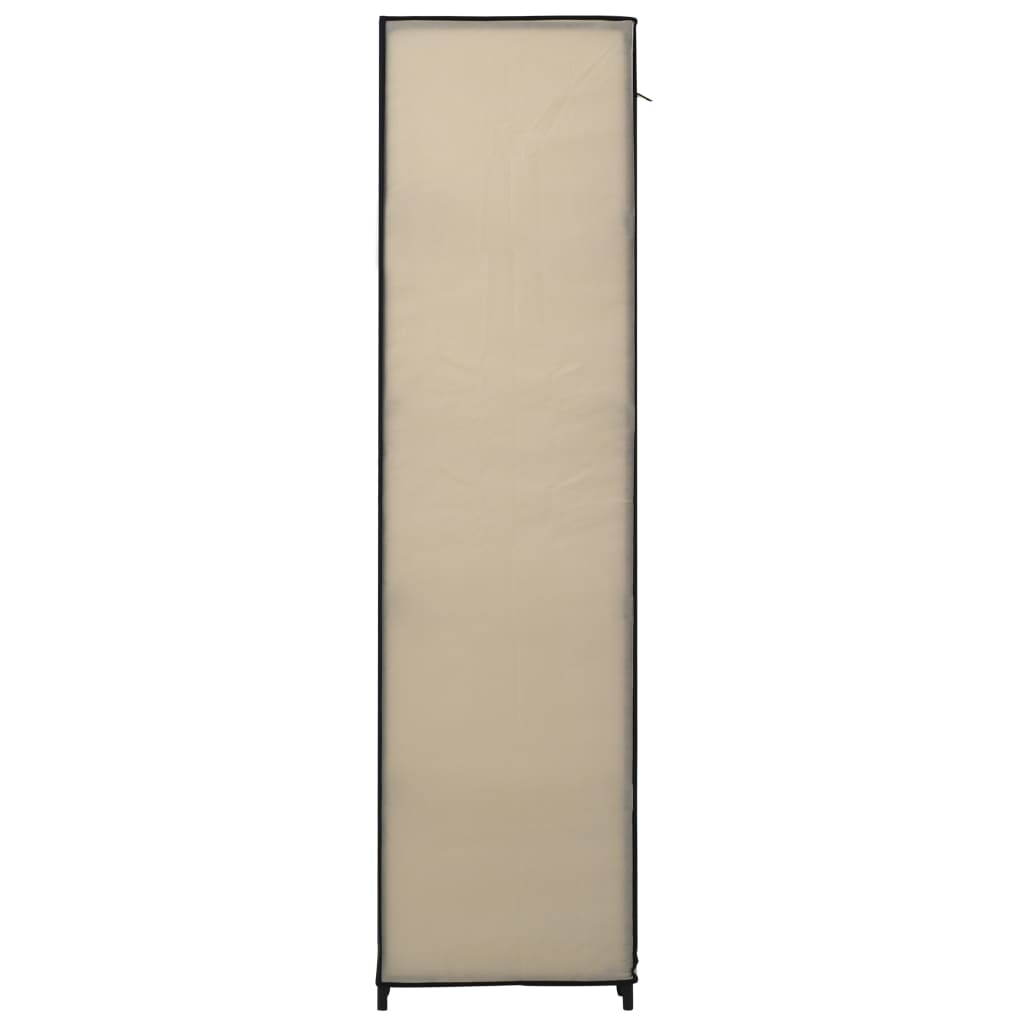 vidaXL kokkupandav riidekapp, kreemjasvalge, 110 x 45 x 175 cm, kangas
