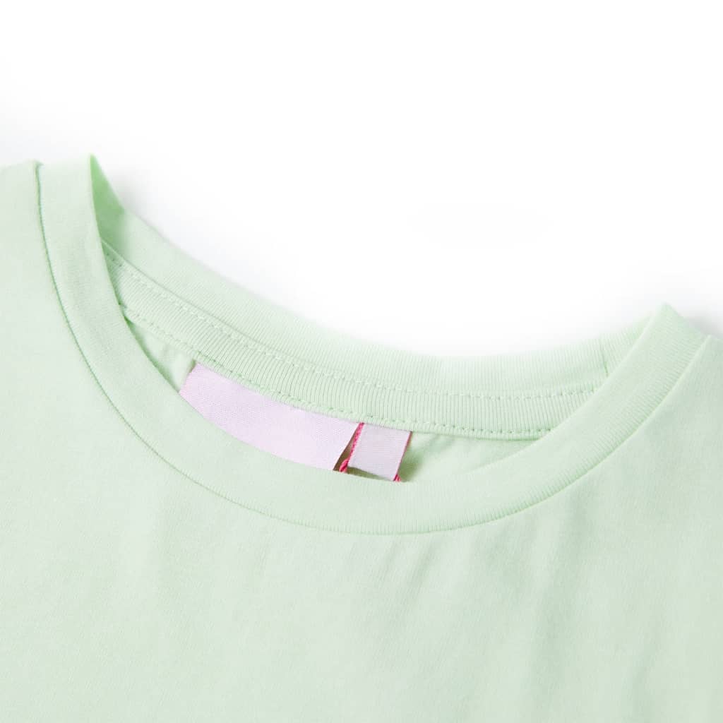 Lühikeste varrukatega laste särk, pehme roheline, 92