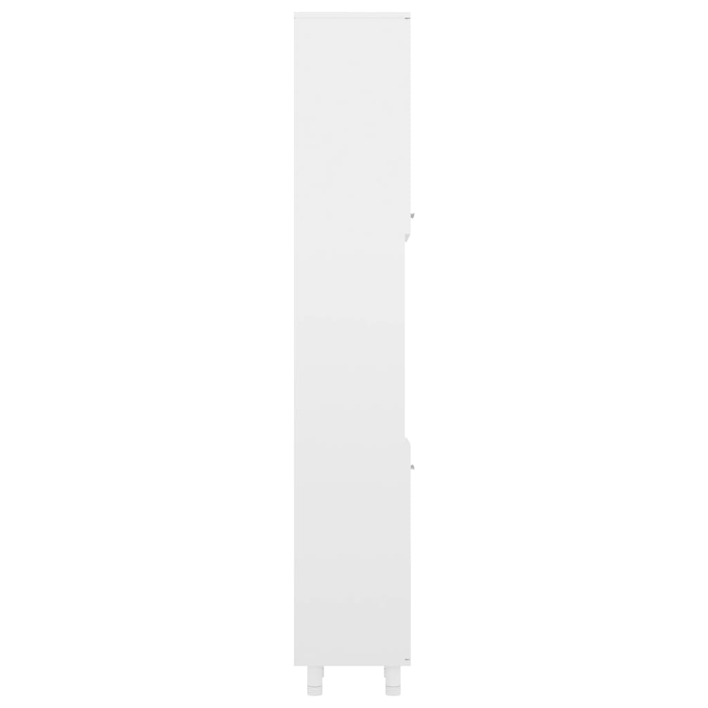 vidaXL vannitoakapp kõrgläikega valge 30 x 30 x 179 cm puitlaastplaat
