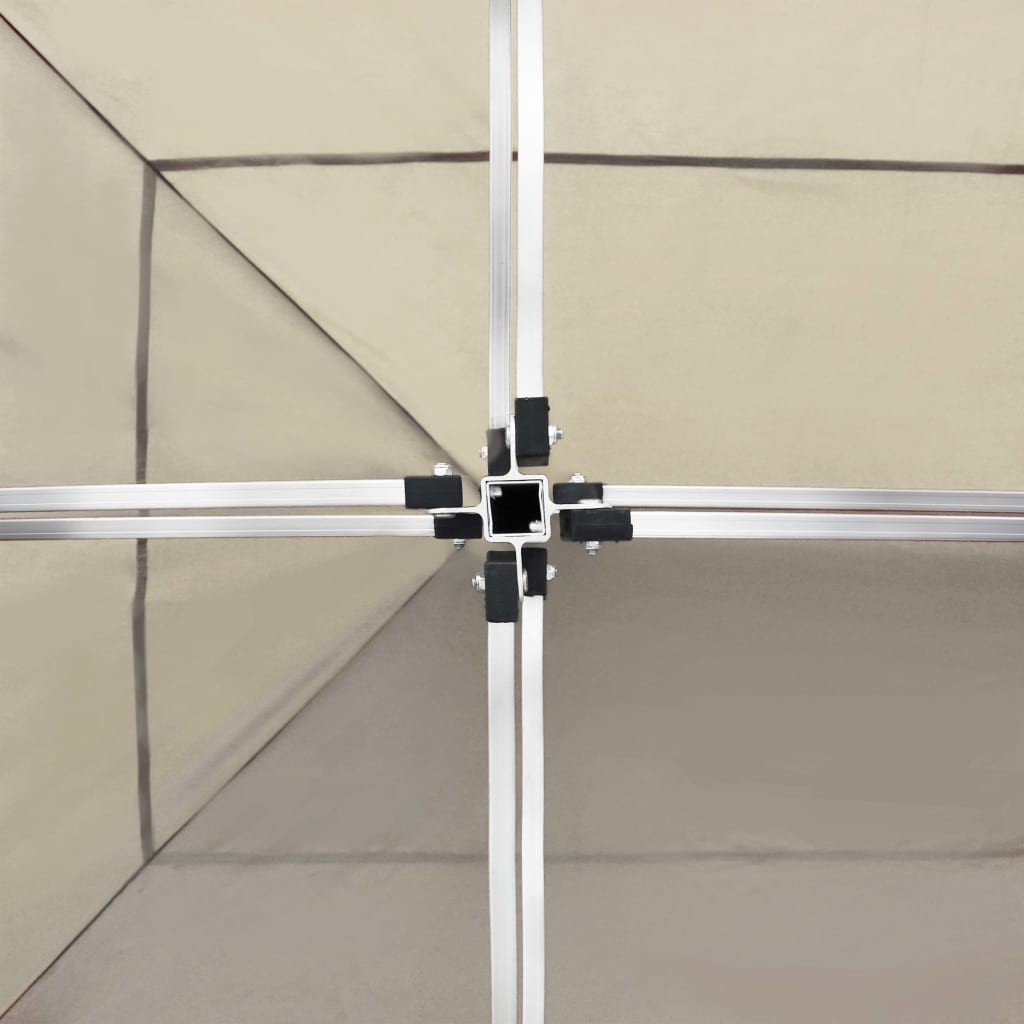 vidaXL kokkupandav peotelk seintega, alumiinium, 6 x 3 m, kreemjas