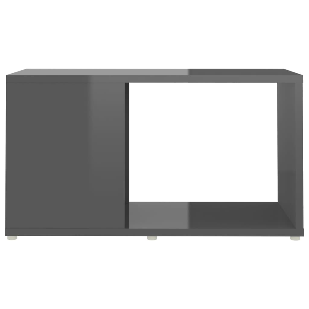 vidaXL telerikapp, kõrgläikega hall, 60 x 24 x 32 cm, puitlaastplaat