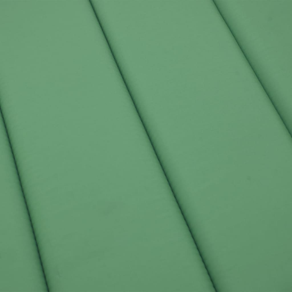 vidaXL päevitustooli padi, roheline, 186x58x3 cm, oxford kangas