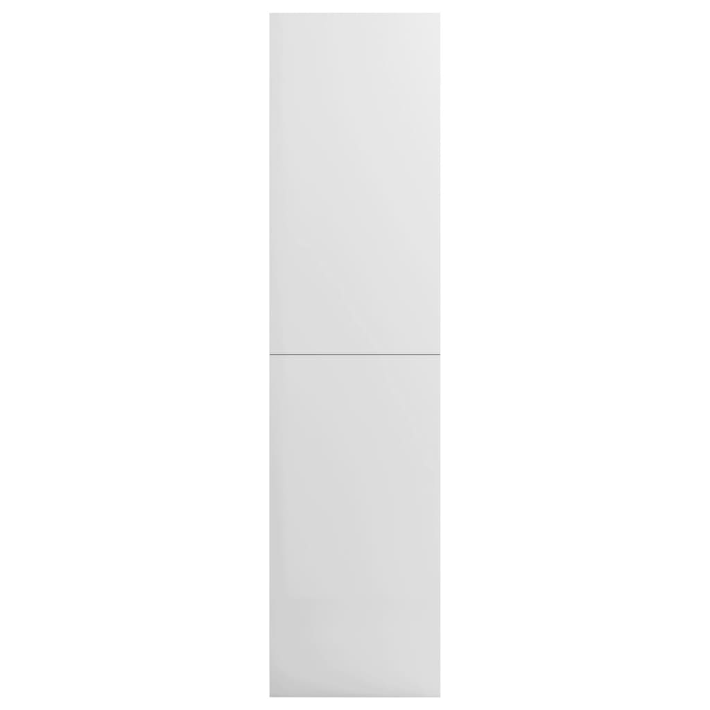 vidaXL garderoob kõrgläikega valge 100 x 50 x 200 cm puitlaastplaat