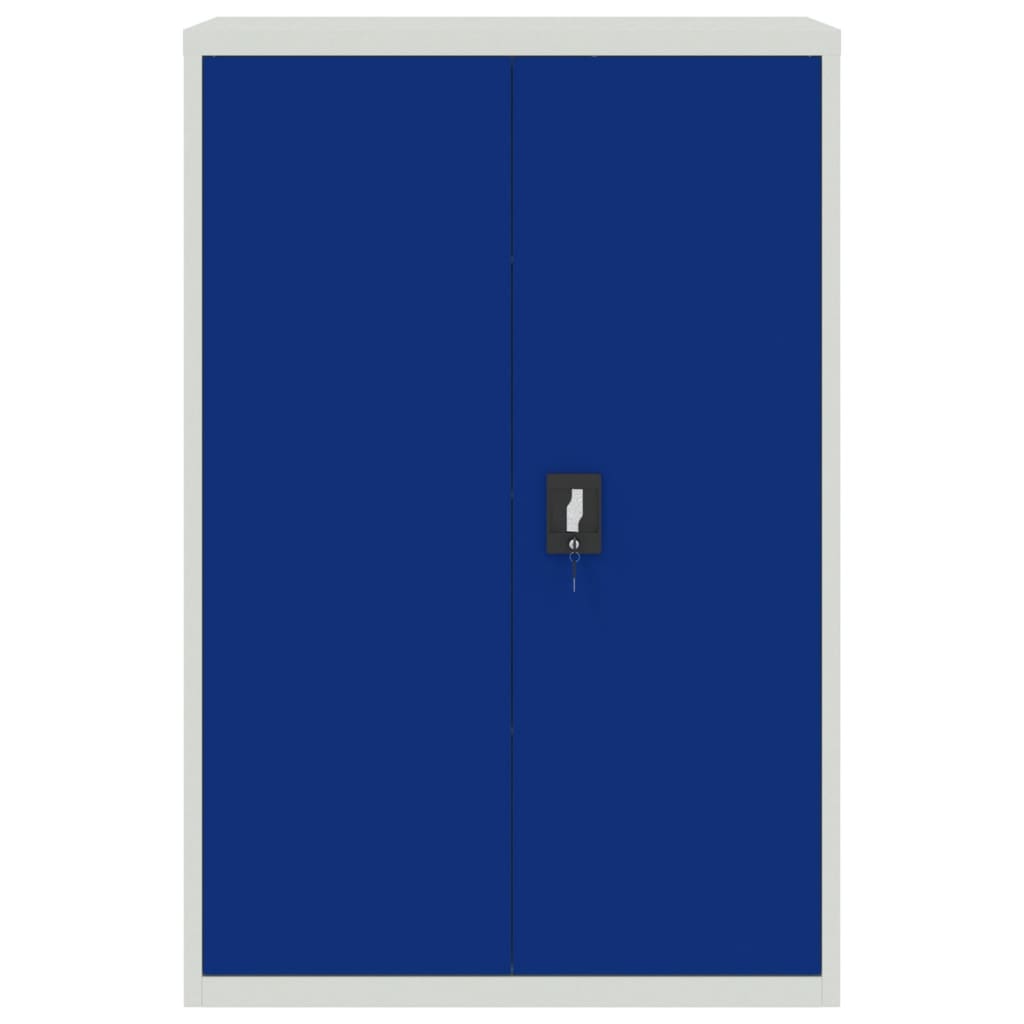 vidaXL kontorikapp, metall, 90 x 40 x 140 cm, hall ja sinine