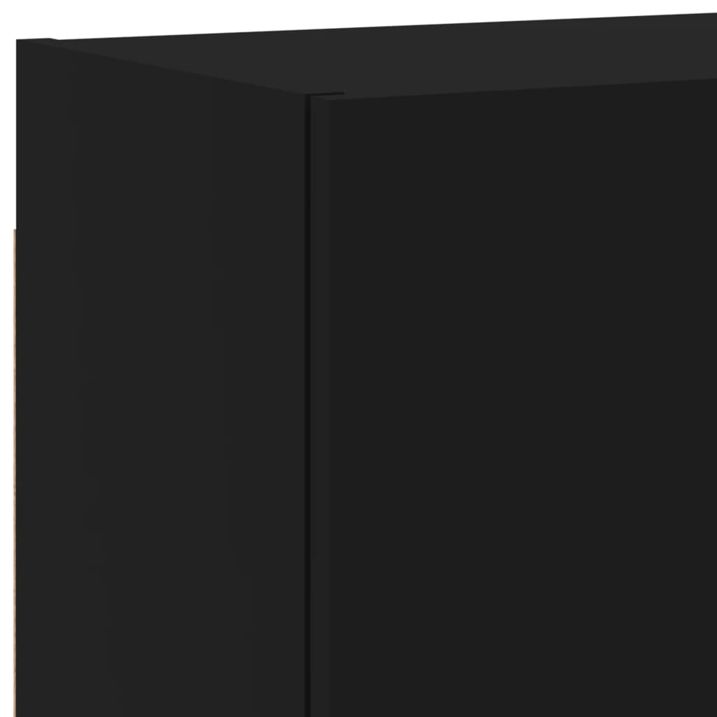vidaXL 5-osaline telerikappide komplekt, must, tehispuit