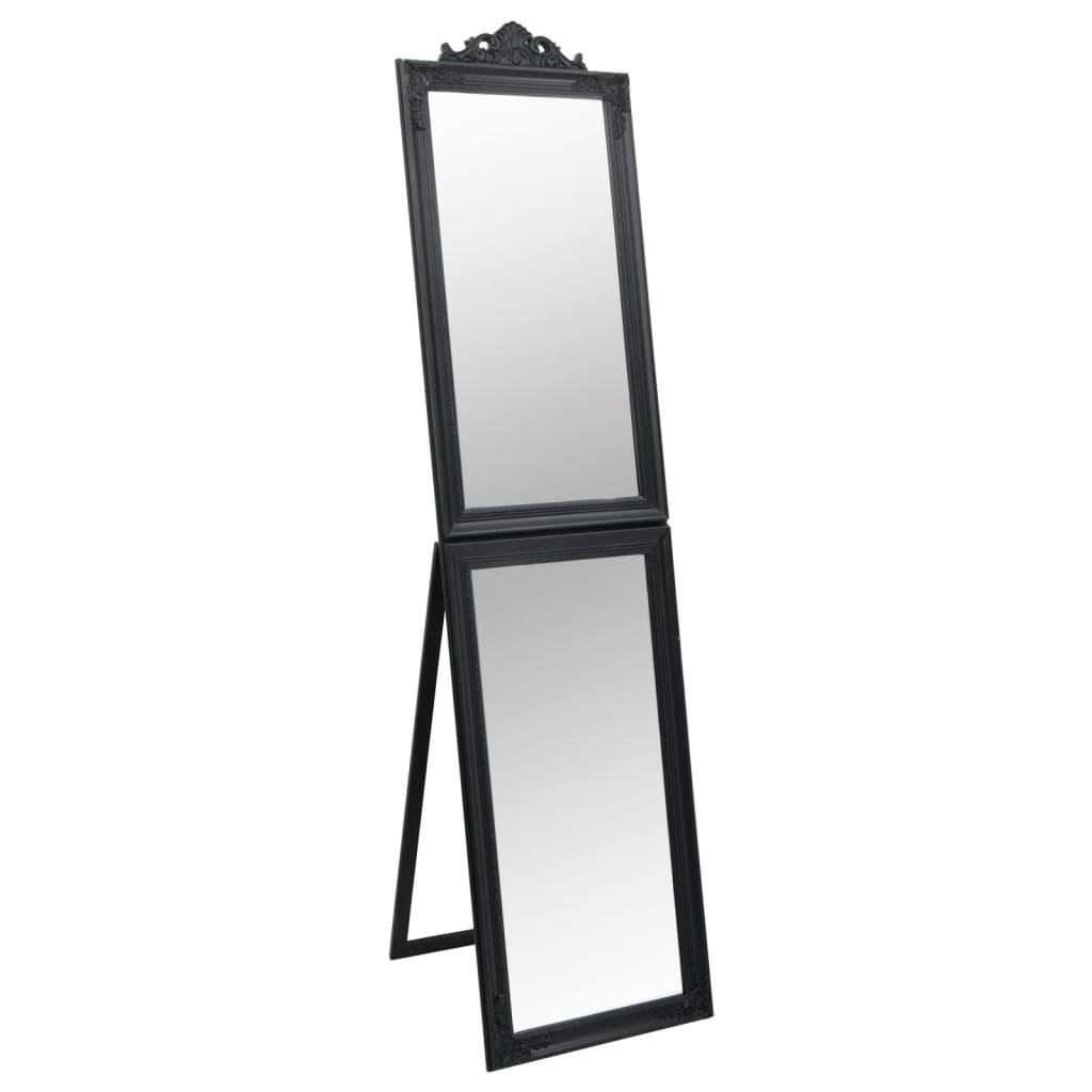 vidaXL eraldiseisev peegel, must, 40 x 160 cm