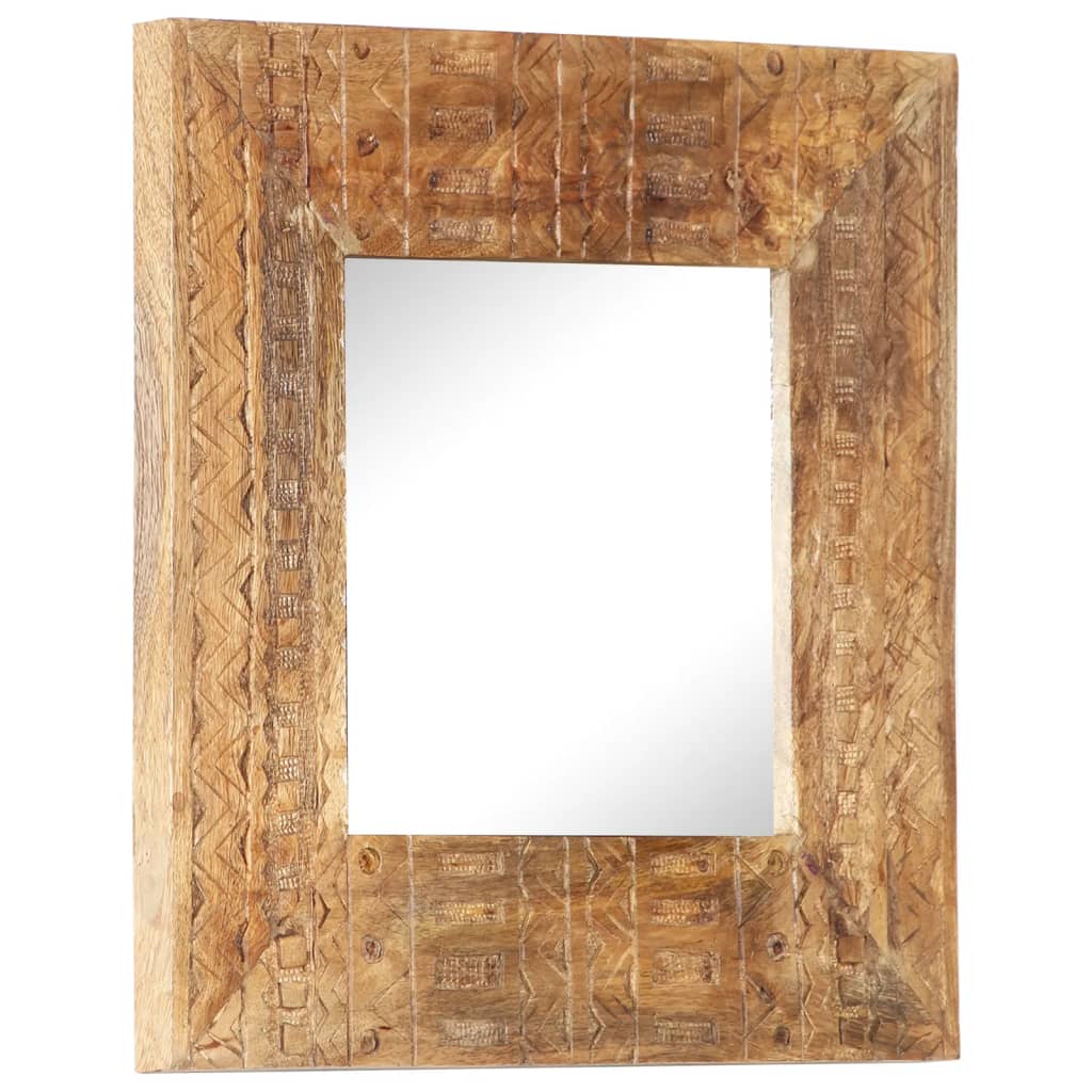 vidaXL, käsitsi nikerdatud peegel, 50x50x2,5 cm, mangopuit