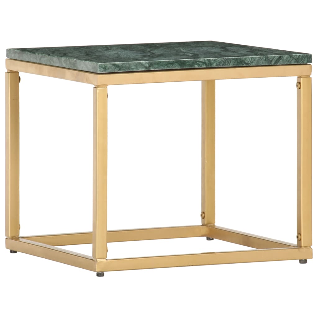 vidaXL kohvilaud, roheline, 40x40x35 cm, ehtne kivi marmori tekstuuriga