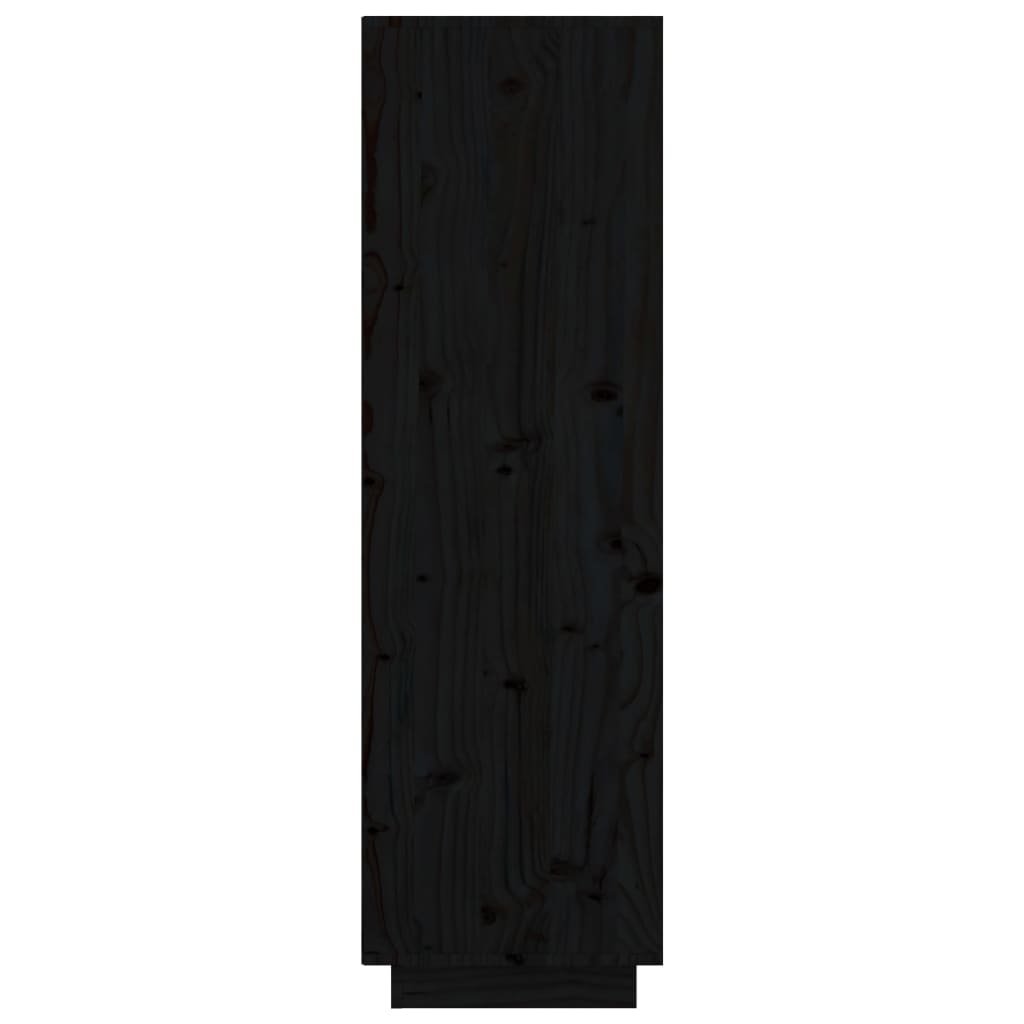 vidaXL kõrge kapp, must, 74 x 35 x 117 cm, toekas männipuit