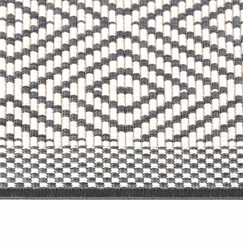 vidaXL välivaip, hall ja valge, 80 x 150 cm, ümberpööratav disain