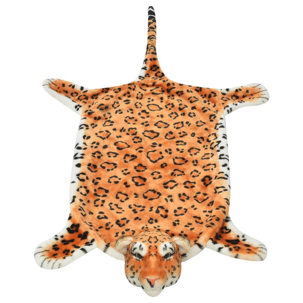 vidaXL leopardikujuline vaip, plüüs 139 cm pruun